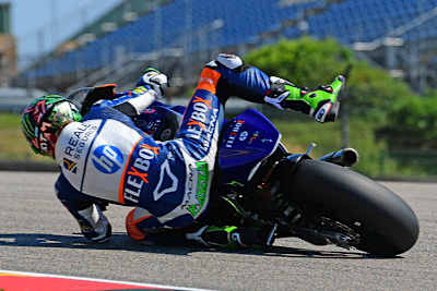 Moto2-WM Sachsenring 2021: Manzi stürzte nach diesem Rutscher im FP2