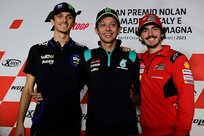 Luca Marini, Valentino Rossi und Pecco Bagnaia