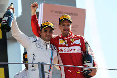 Felipe Massa und Sebastian Vettel in Monza 2015