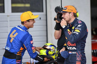Lando Norris und Max Verstappen