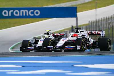 Nikita Mazepin musste seinen Haas-Teamkollegen Mick Schumacher im Steiermark-GP letztlich ziehen lassen