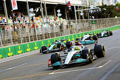 Eine frühe Studie der Formel 1 und von Mercedes eines 2022er Autos