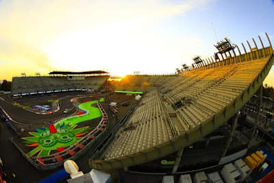Morgenstimmung im Stadionteil des Autódromo Hermanos Rodríguez