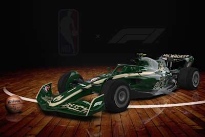So sieht ein Formel-1-Renner im Look der Milwaukee Bucks aus 