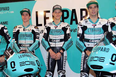 Leopard-Team 2016: Joan Mir, Fabio Quartararo und Miguel Oliveira 