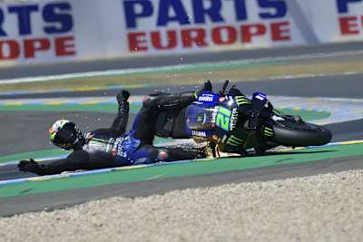 In der Schikane verlor Morbidelli die Kontrolle über seine Yamaha M1