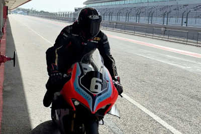 Premieren-Foto: Moser auf der Werks-Ducati