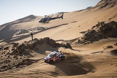 Nasser Al-Attiyah beim seinem 40. Etappensieg