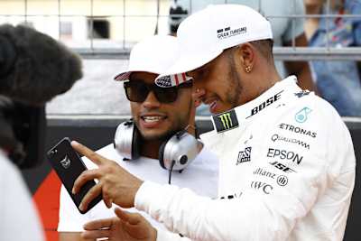 Nicolas und Lewis Hamilton