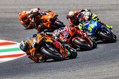 Im Rennen: Oliveira (88) vor Miller (43), Mir, Aleix Espargaró, Binder und Marc Márquez