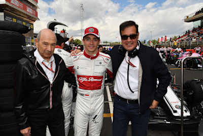 Barcelona 2018: Peter Sauber, Charles Leclerc, Pascal Picci