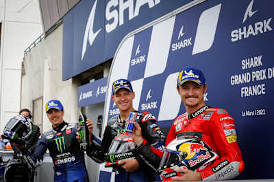 Viñales, Quartararo und Miller stehen heute in der ersten MotoGP-Startreihe