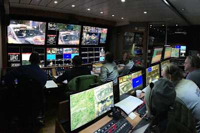 Die TV-Zentrale bei der Rallye-WM