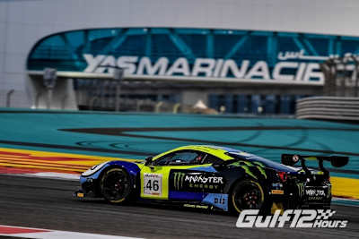 Der Ferrari 488 GT3 von Luca Marini bei den 12h Gulf in Abu Dhabi