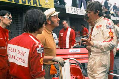 Jochen Rindt mit Lotus-Chef Colin Chapman in Zandvoort 1970