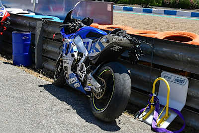 Die Suzuki von Rins wurde stark beschädigt