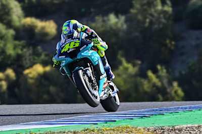 Valentino Rossi am Samstag in Jerez