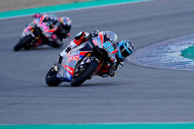 Marcel Schrötter und Tony Arbolino beim privaten Jerez-Test im März