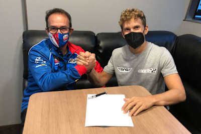 Tom Lüthi vor Fabio Di Giannantonio und Jake Dixon