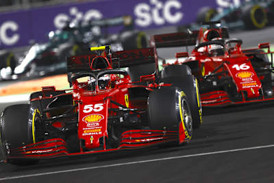 Charles Leclerc und Carlos Sainz 2019 beim Singapur-GP