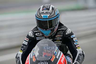 Marcel Schrötter in einem verregneten Misano