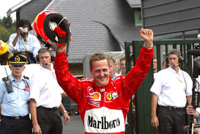 Michael Schumacher 2002 in Spa-Francorchamps