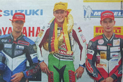 Erinnerungen an 2002: Chris Gemmel (Mitte) gewinnt, Max Neukirchner (re.) wird Dritter