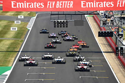 Start zum Grossen Preis von 70 Jahren Formel 1 in Silverstone 2020