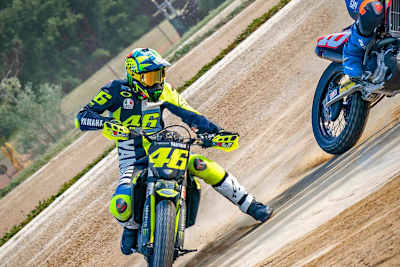 Flattrack-Training mit Valentino Rossi