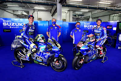 Suzuki mit Joan Mir (links) und Alex Rins: Noch 14 Rennen, dann ist Schluss