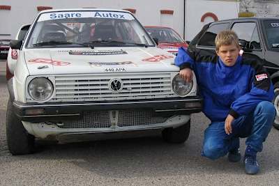 Ott Tänak vor Jahren an seinem VW Golf