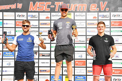 Siegerehrung: Tim Koch, Tom Koch und Stephan Büttner (v.l.)
