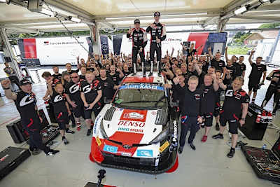 Toyota feiert den Portugal-Sieg