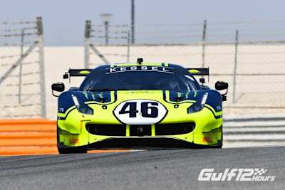 Der Ferrari 488 GT3 von Valentino Rossi bei den 12h Gulf in Bahrain