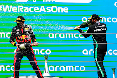 Max Verstappen und Lewis Hamilton in Ungarn