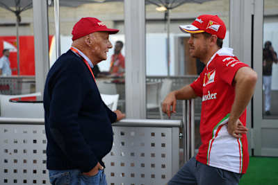 Niki Lauda und Sebastian Vettel
