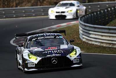 Ein Mercedes-AMG GT3 auf der Nordschleife
