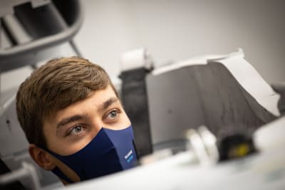 George Russell bei der Sitzprobe im neuen Williams