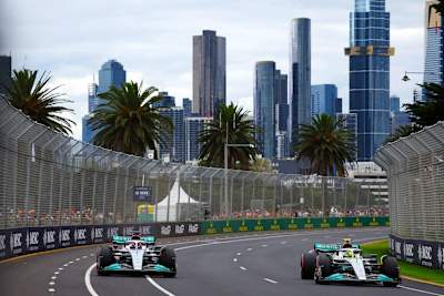 Die Mercedes von George Russell und Lewis Hamilton