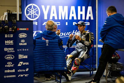 Die Yamaha-Piloten Toprak Razgatliogliu und Andrea Locatelli beim Aragon-Test