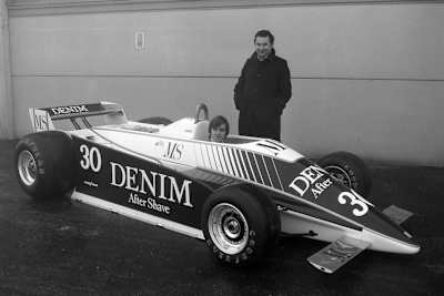 Enzo Osella und Eddie Cheever 1979 bei der Präsentation des ersten GP-Rennwagens