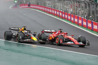 Max Verstappen gegen Charles Leclerc in Interlagos 2024