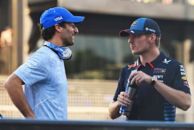 Daniel Ricciardo und Max Verstappen in Singapur 2024