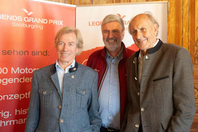 LGP-Organisator Joachim Althammer mit seinen Botschaftern Leopold von Bayern (l.) und Hans-Joachim Stuck