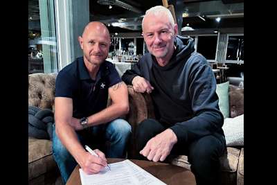 Philippe Dupasquier (links), künftiger Trainer bei Swiss Moto, und Rolf Enz, CEO und treibende Kraft bei Swiss Moto