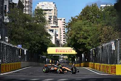 Lando Norris in Baku: Die Wände sind immer nah, die Kerbs auch