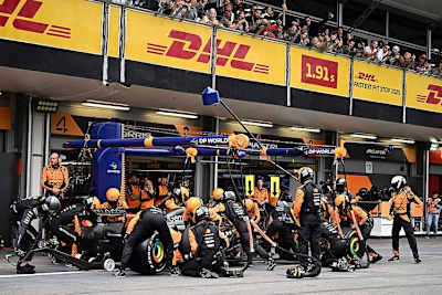 Boxenstopp bei Lando Norris: zuletzt zweimal Fehlerquelle