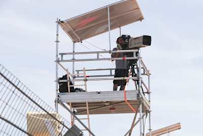 Die Kameramänner halten voll drauf