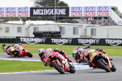 Von 9 auf 6: Luca Marini (#10) überzeugte mit der Werks-Honda