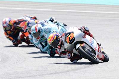 Honda-Pilot Taiyo Furusato steuert seinem ersten Moto3-Triumph entgegen